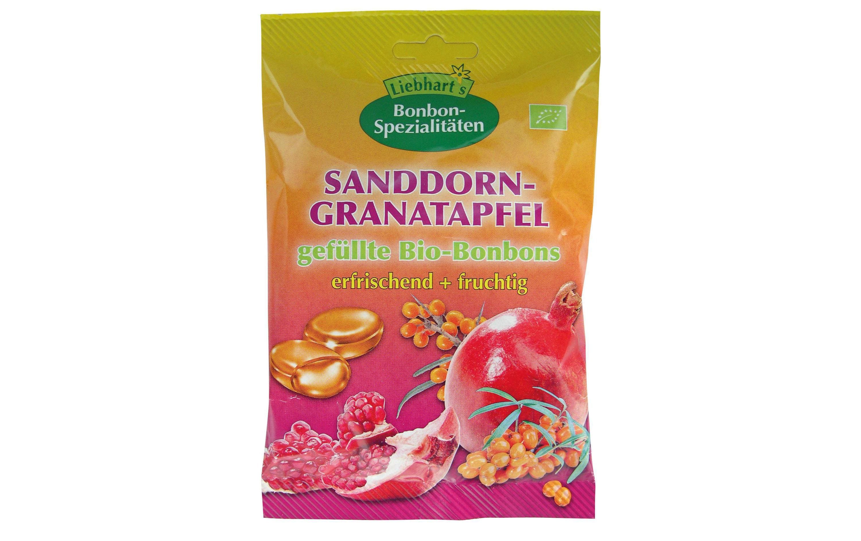 Bonbons Bio Sanddorn-Granatapfel Beutel 100 gBio Bonbons Sanddorn-Granatapfel