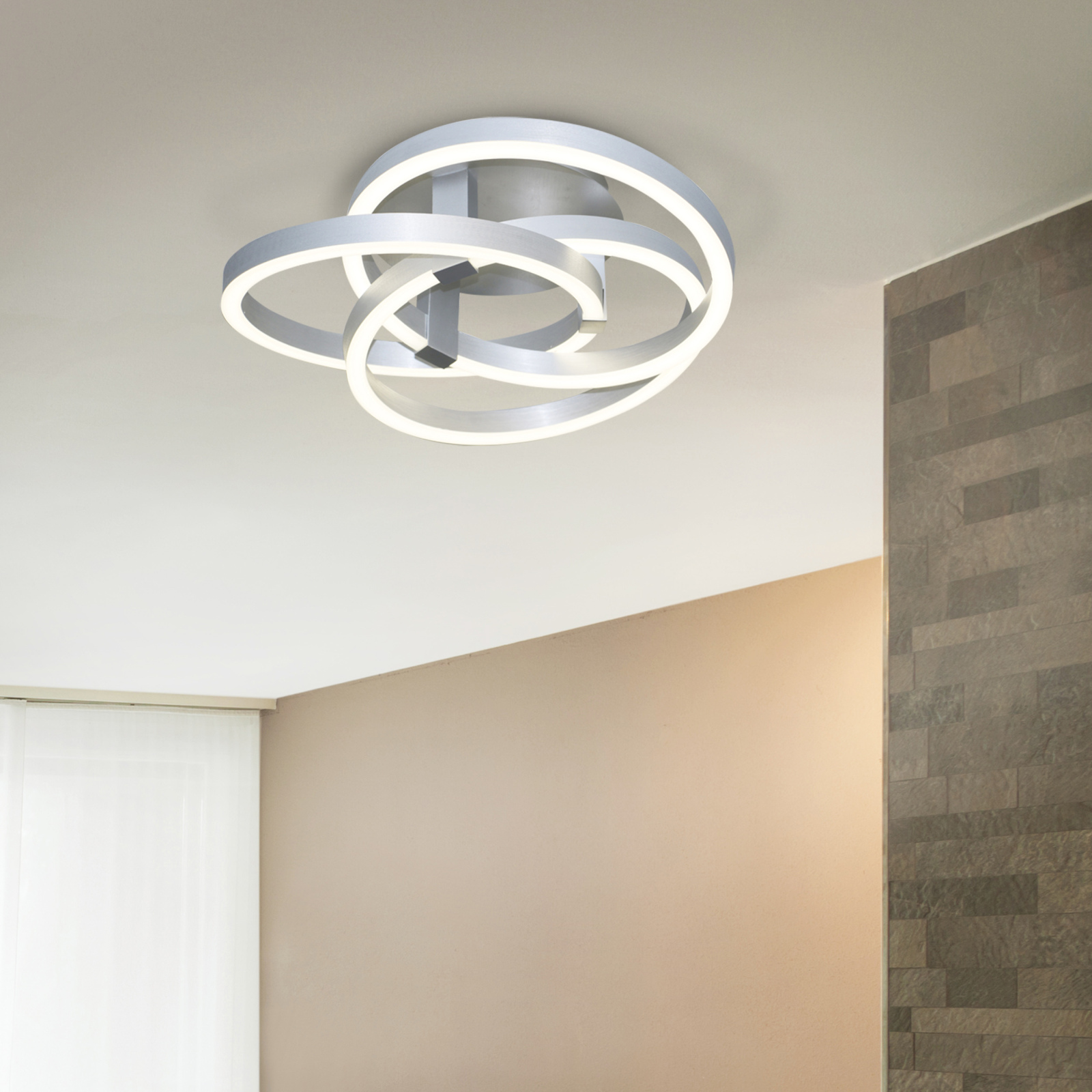 LED-Deckenleuchte DIVORA - aluminium - SmartHome