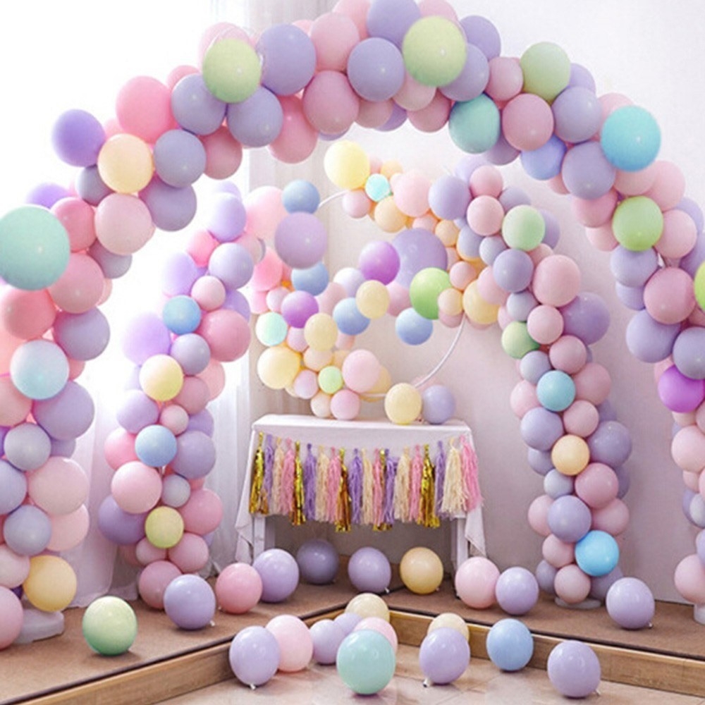 (100er Set) Ø30cm Party Deko Ballons Latex Luftballons - Blau