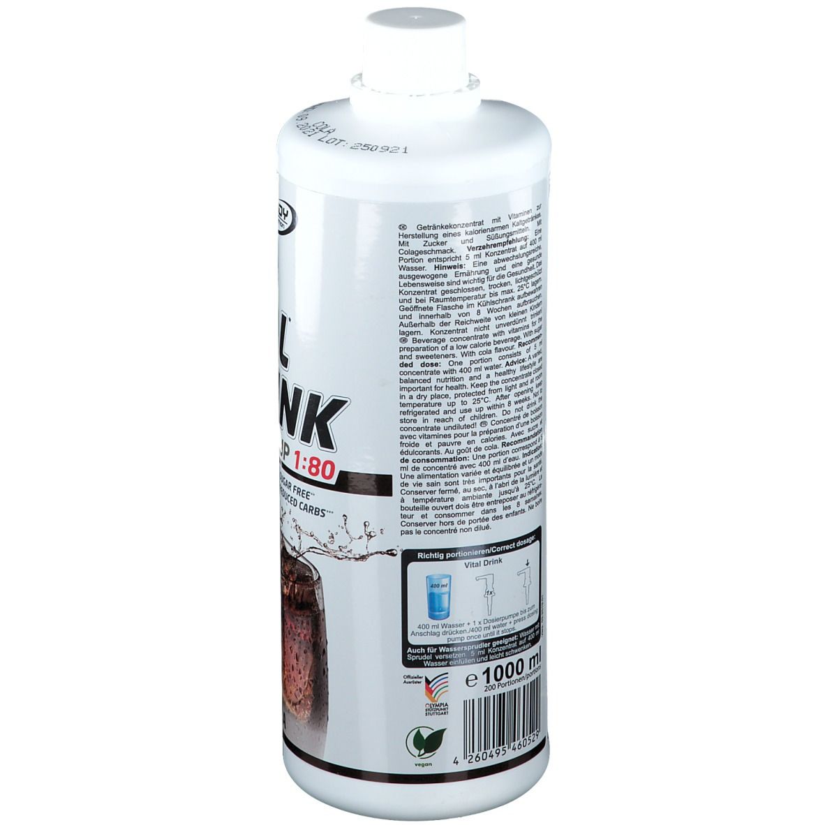 Best Body Nutrition Low Carb Vital Drink, Cola