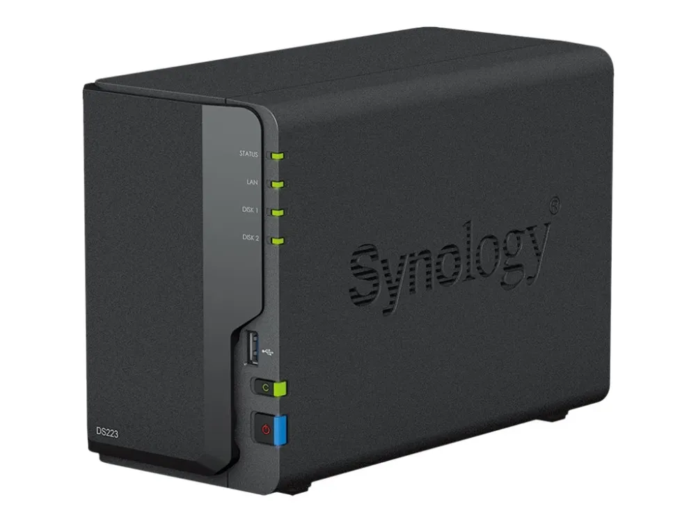 Synology Disk Station DS223 - NAS-server - 2 bays - SATA 6Gb/s - RAID 0, 1, JBOD - RAM 2 GB - Gigabit Ethernet - iSCSI support