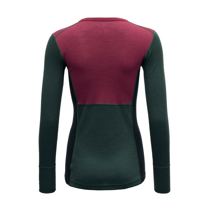 Devold Lauparen Merino 190 trøje, dame (Beeroot / Woods / Ink) - Spejder Sport