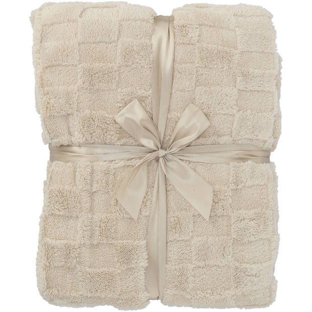 Blokker plaid Anne - 130x160cm - beige