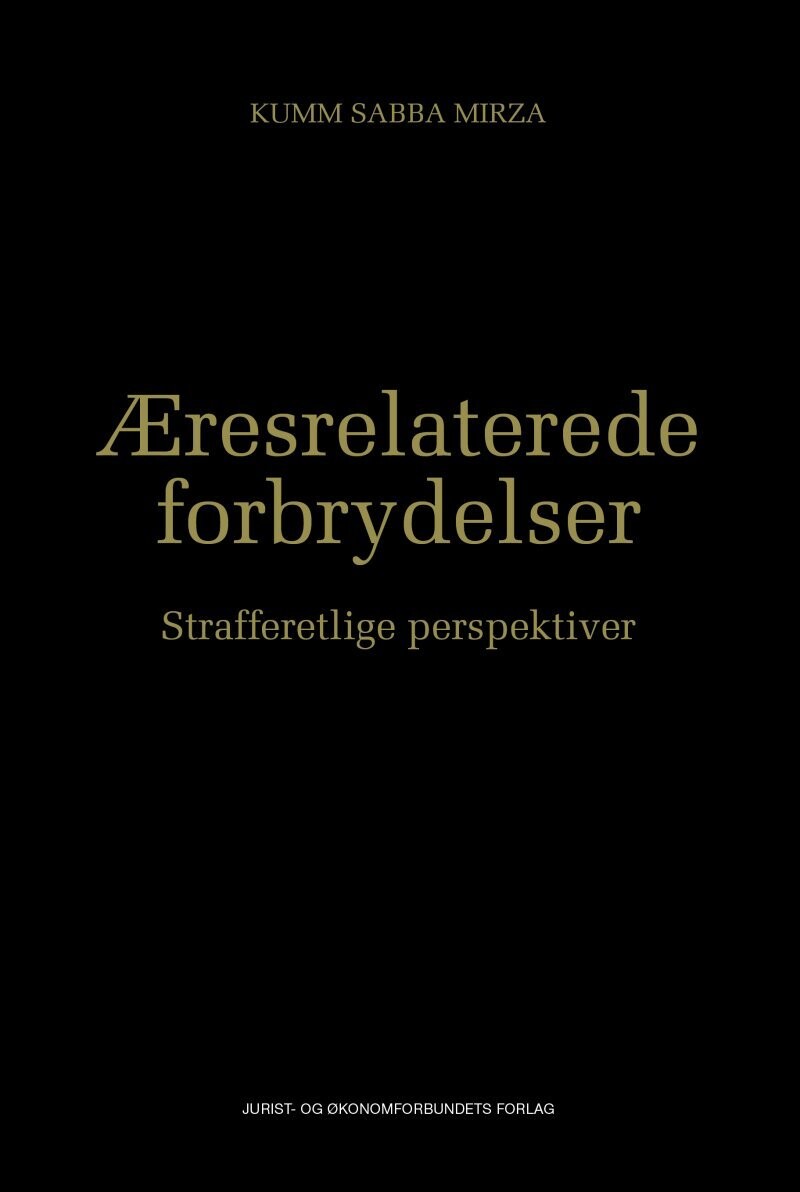 Æresrelaterede Forbrydelser - Kumm Sabba Mirza - Bog