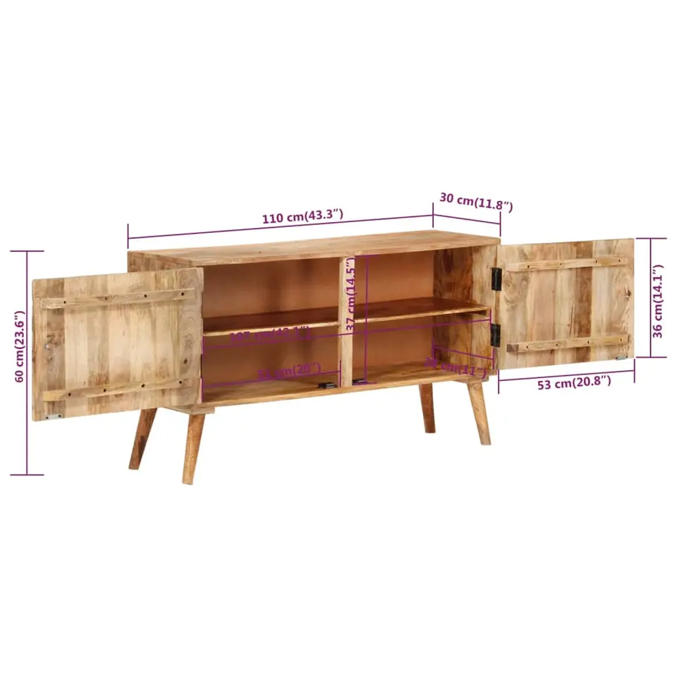 vidaXL - Dressoir - Bruin - Hout