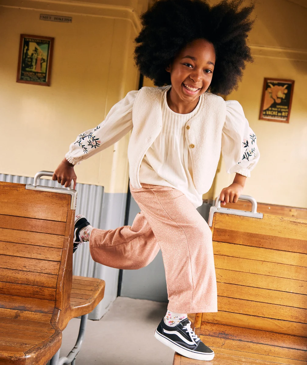VESTE SANS MANCHES FILLE EN SHERPA