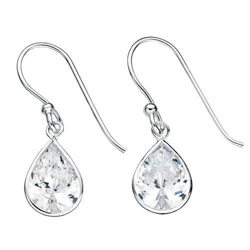 Boucle d'oreille zirconia en argent 925/1000