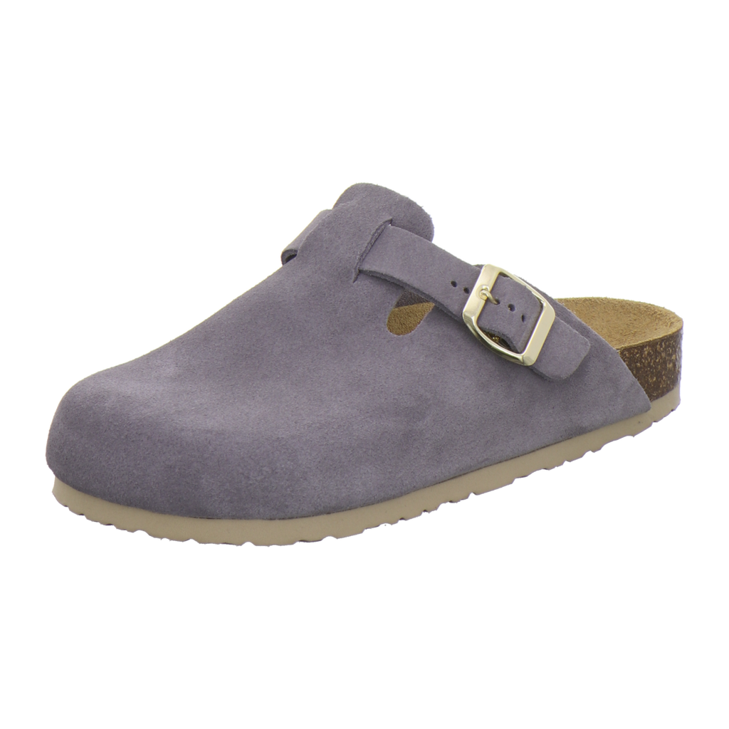 Clogs Damen Leder graphit Velour