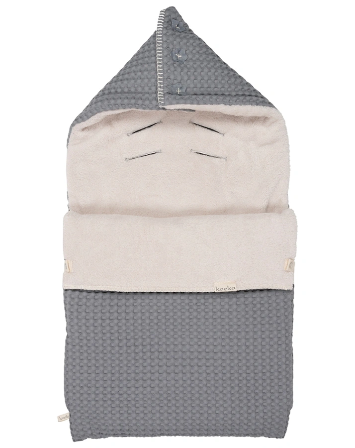 Schlafsack OSLO TEDDY (40x90) für Maxi Cosi in grau