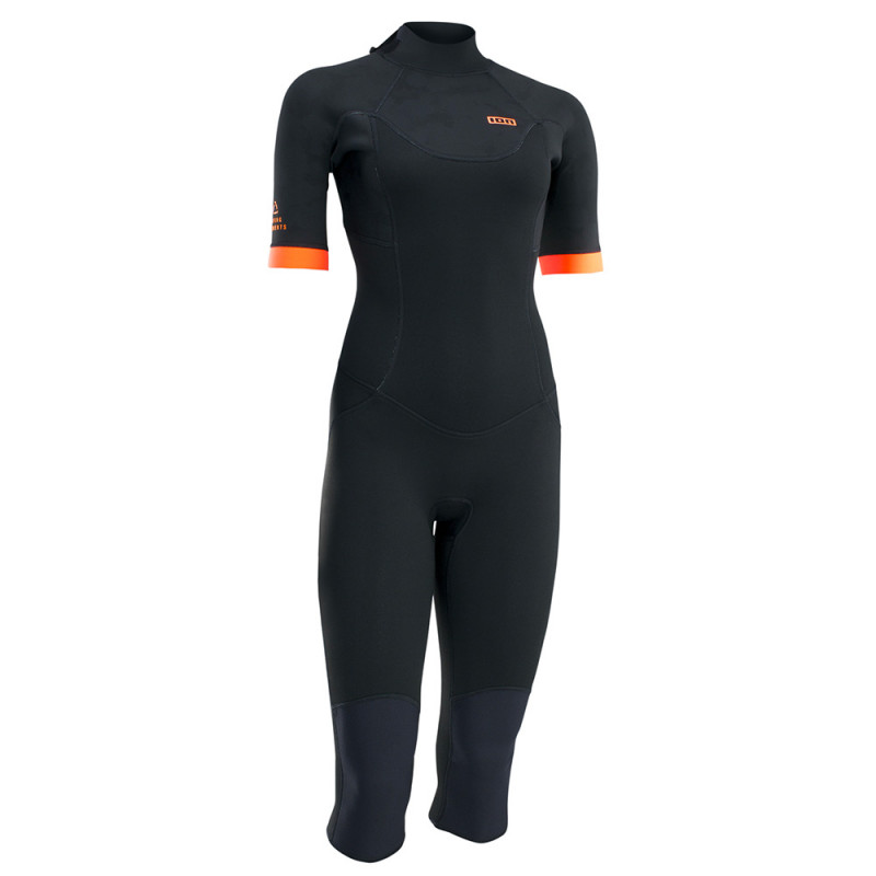 SHORTY FEMME ION AMAZE ELEMENT OVERKNEE 3/2 BACKZIP MANCHES COURTES NOIR