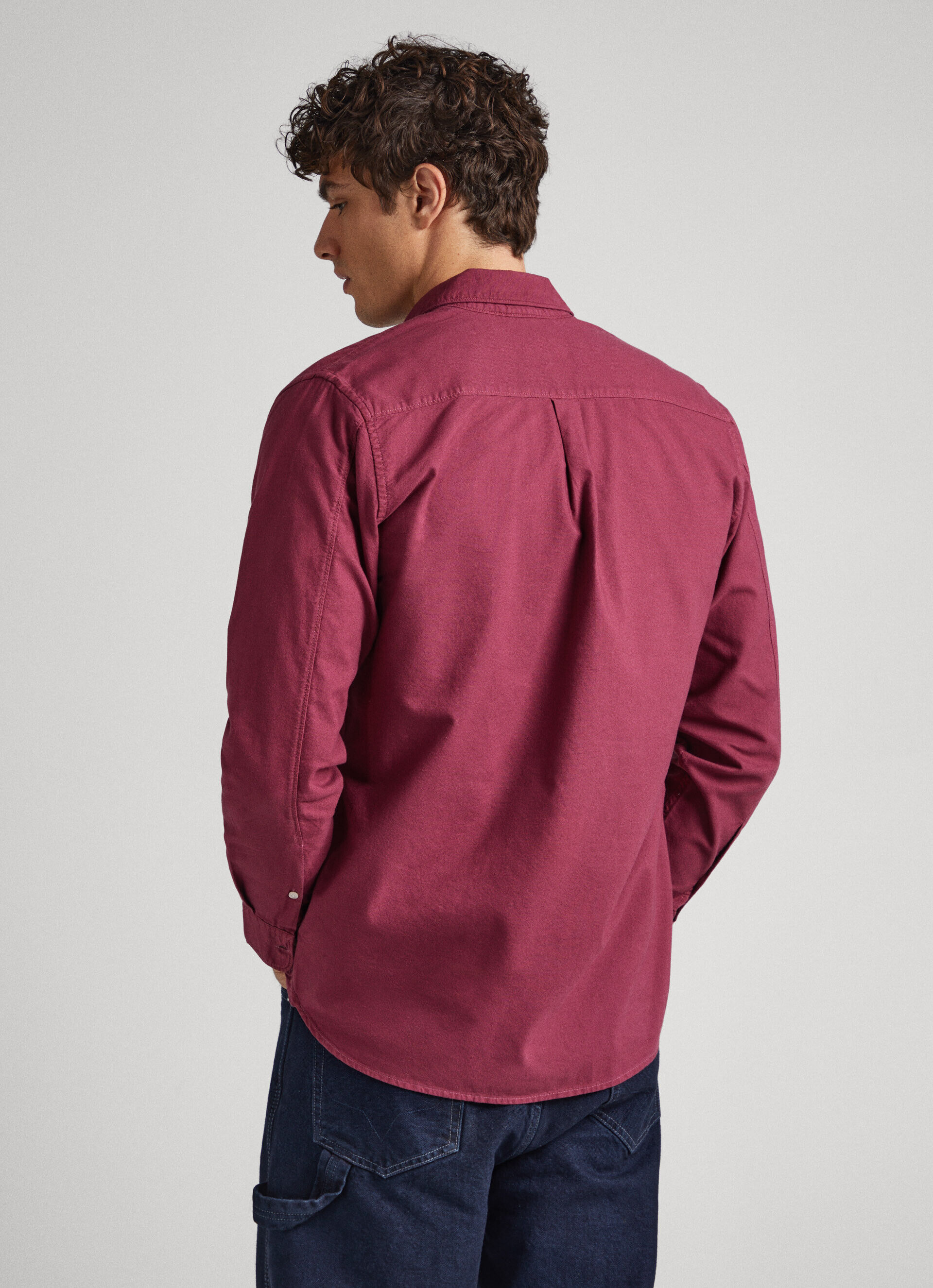 Camisa Oxford de corte regular - vermelho framboesa esmagado