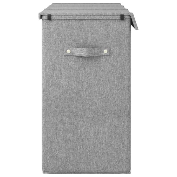 vidaXL Sammenleggbar vaskekurv grå 64,5x34,5x59 cm imitert linstoff