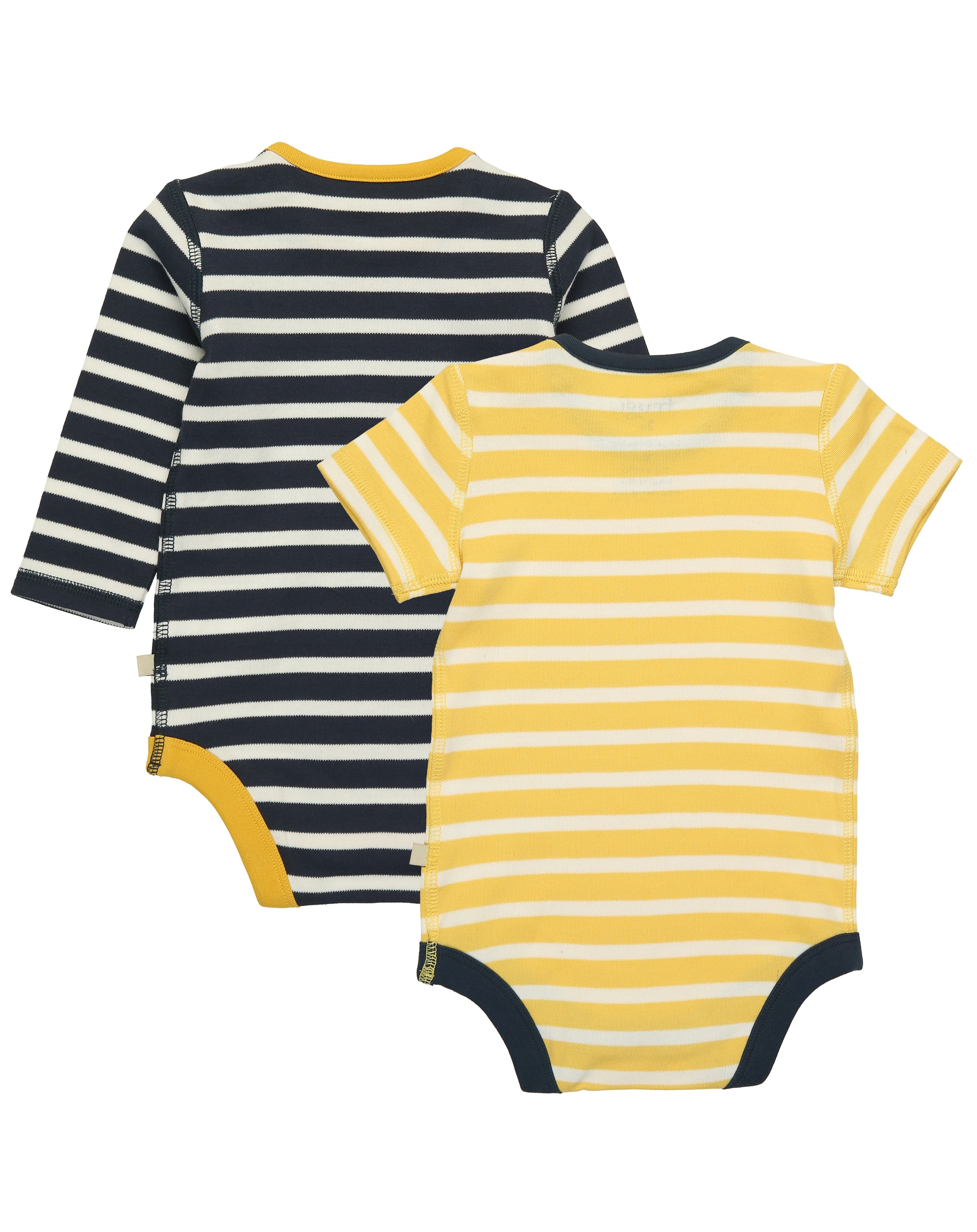 Body BILLY 2er Pack gestreift in gelb/navy