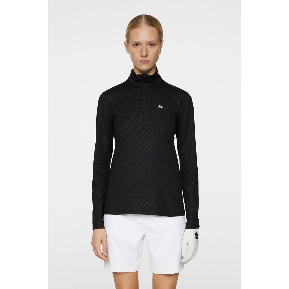 Lauryn Quarter Zip Midlayer Dame Svart