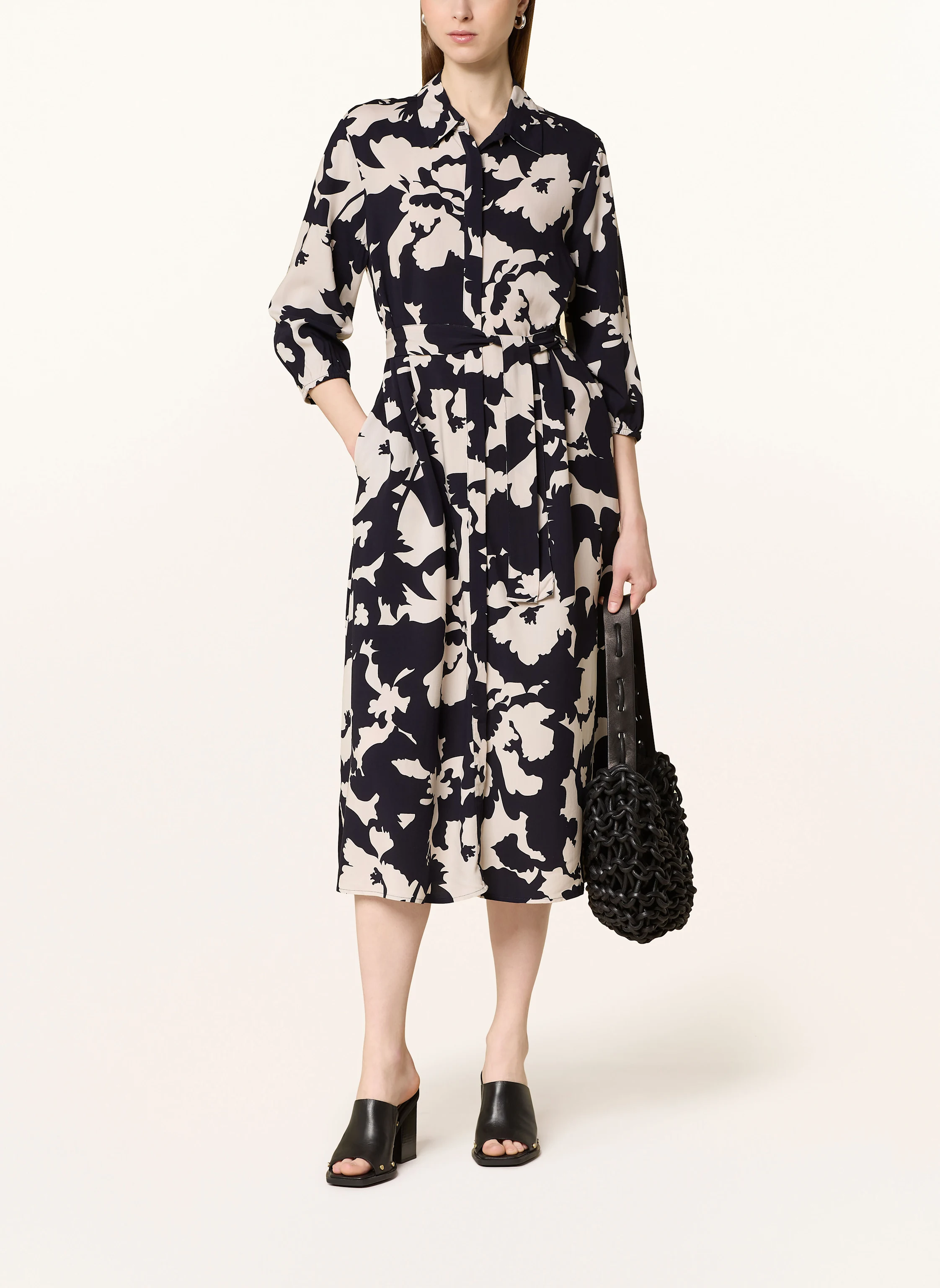 comma Hemdblusenkleid mit 3/4-Arm