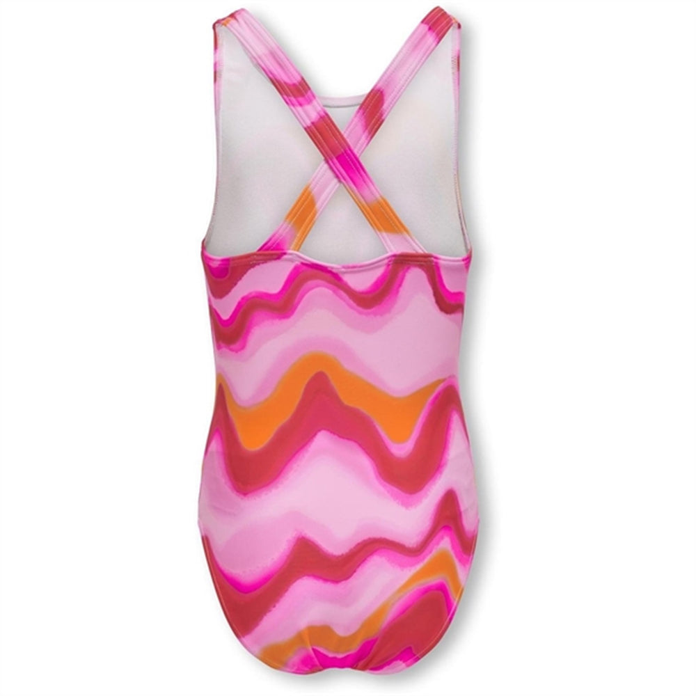 Køb Kids ONLY Pink Lady / Heat Waves Laura Cross Back Badedragt