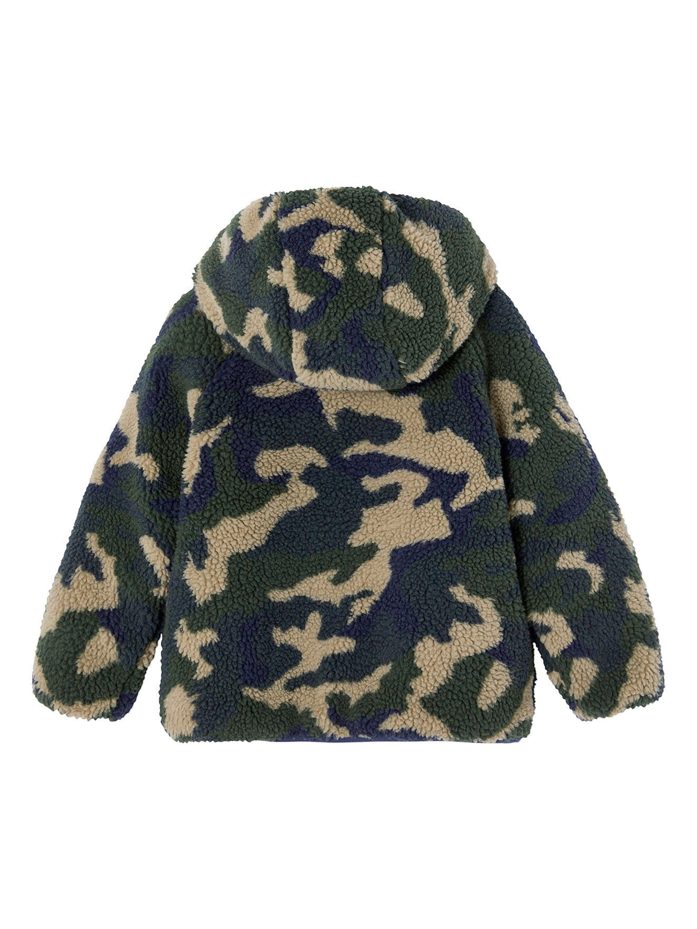 Vertbaudet Jungen Wende-Steppjacke mit Teddyfleece, Recycling-Polyester-Wattierung marine
