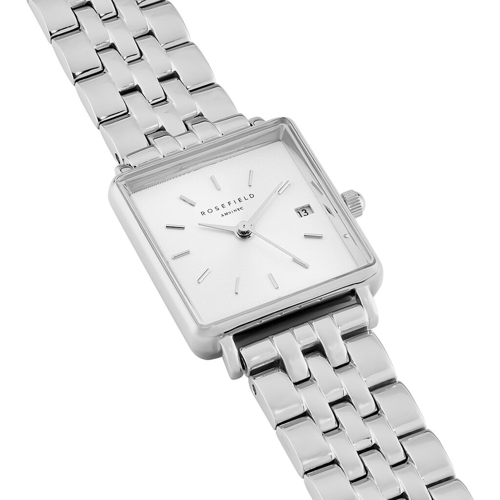 Montre Rosefield The Mini Boxy Blanc