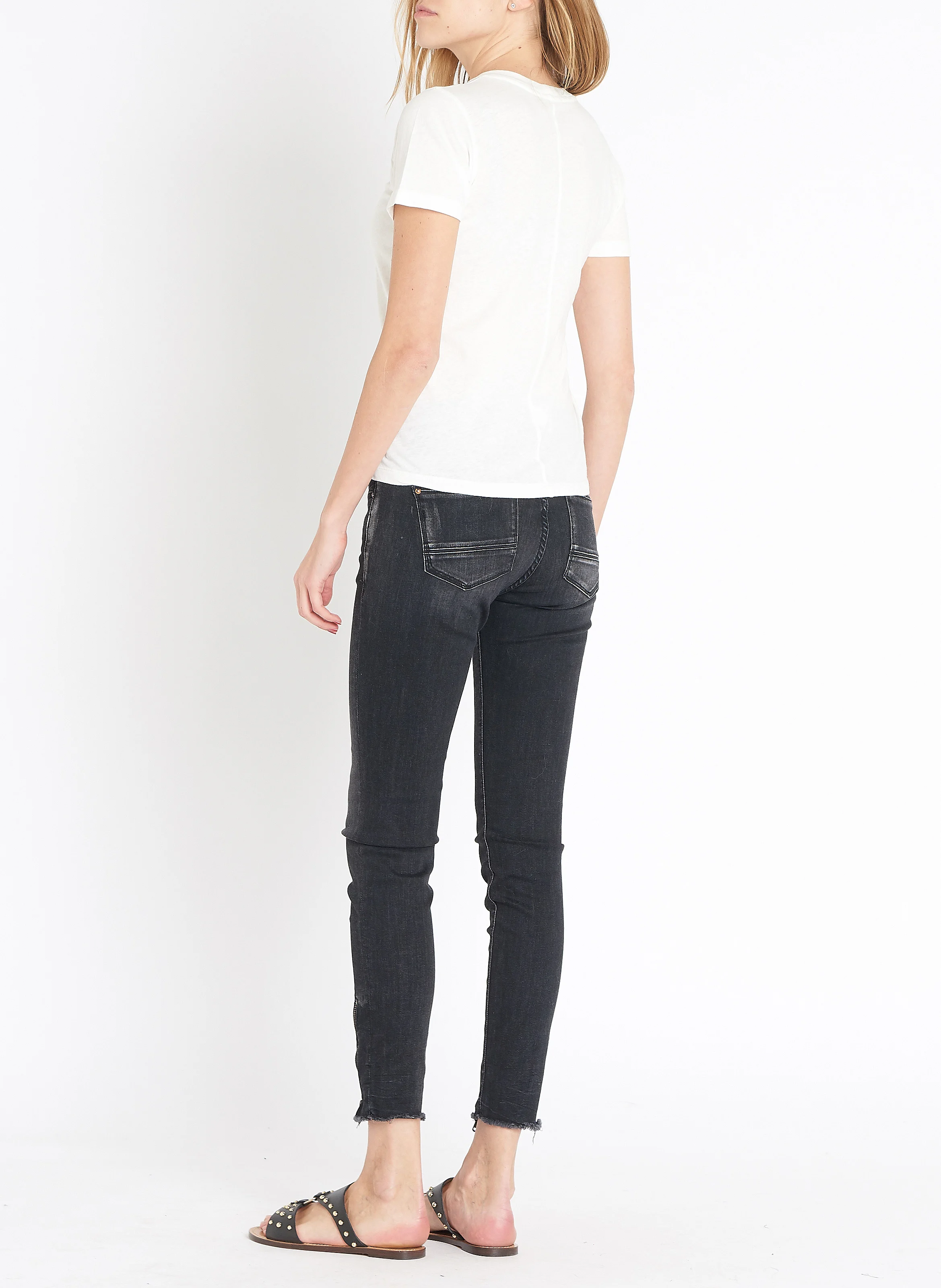 GAMIPY - Tee-shirt col rond en coton | Blanc