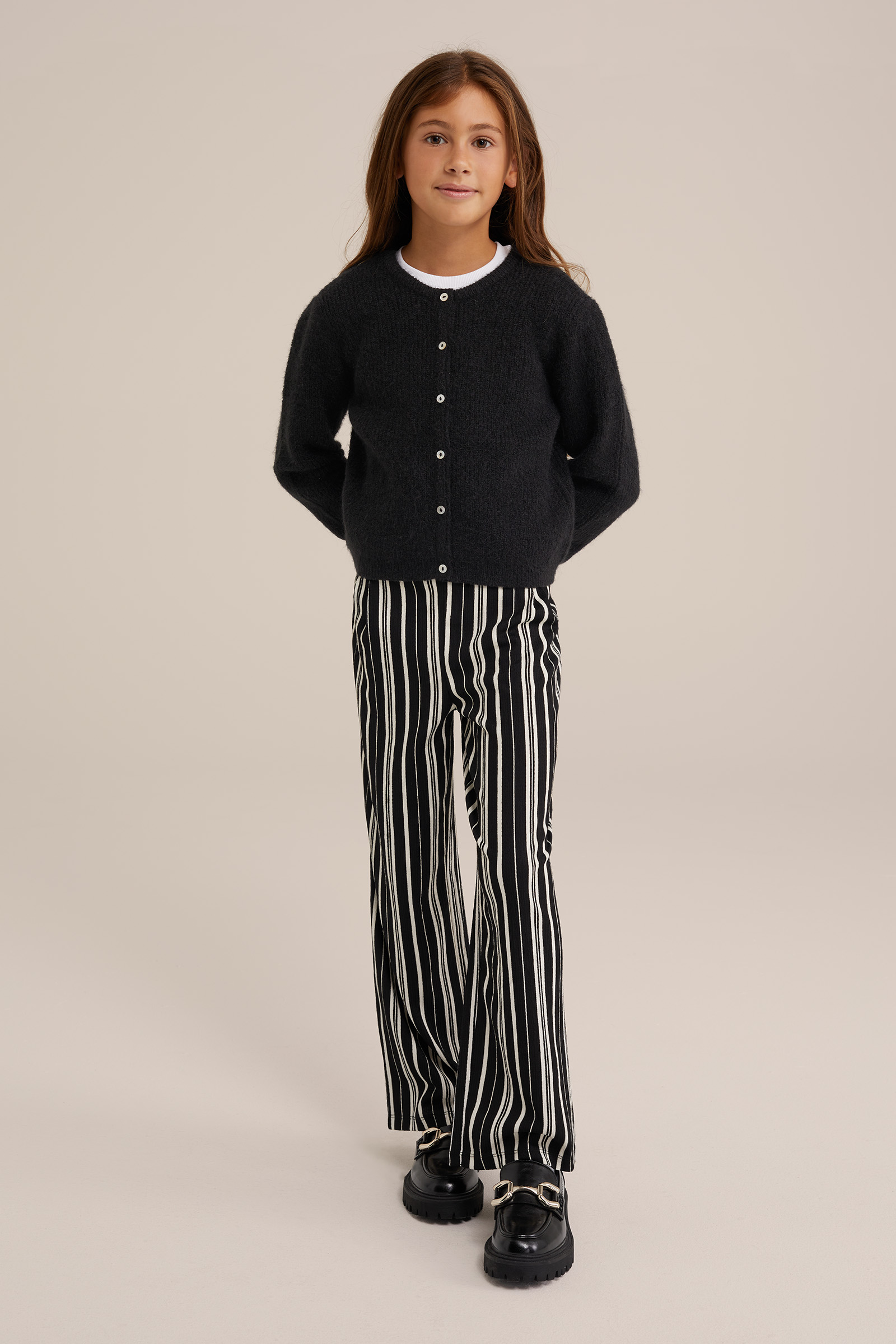 Meisjes gebreide vest WE Fashion Zwart