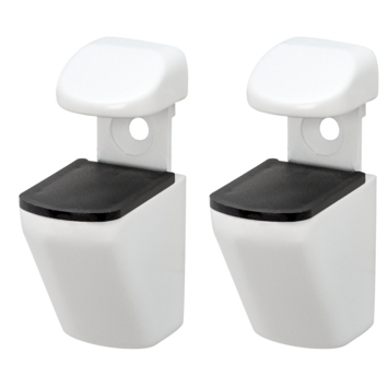 Duraline plankdrager clip mini wit 2 stus