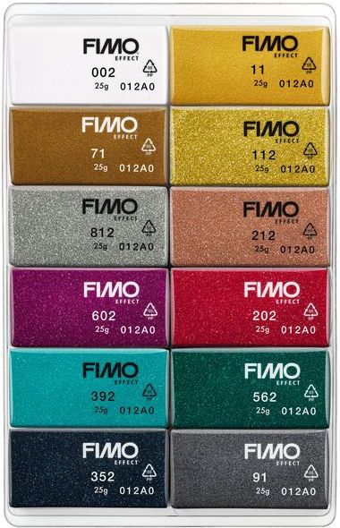 FIMO effect - ovenhardende boetseerklei - colour pack 12 kleuren sparkle colours