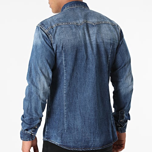 Chemise Manches Longues Jean Bleu Denim