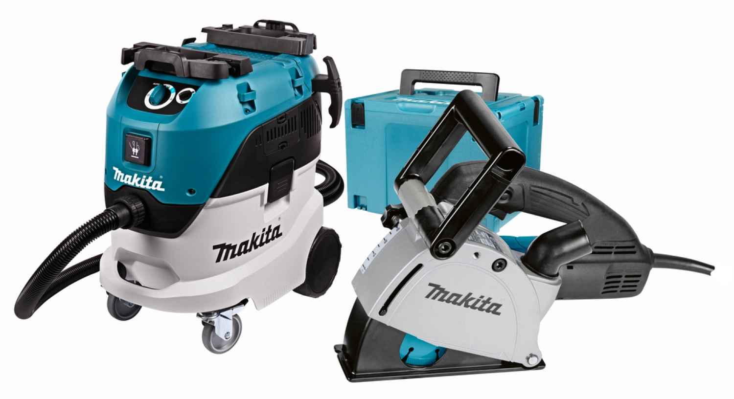 Makita DK0093J Alleszuiger / bouwstofzuiger (VC4210L) & Sleuvenfrees in mbox (SG1251J) Combiset