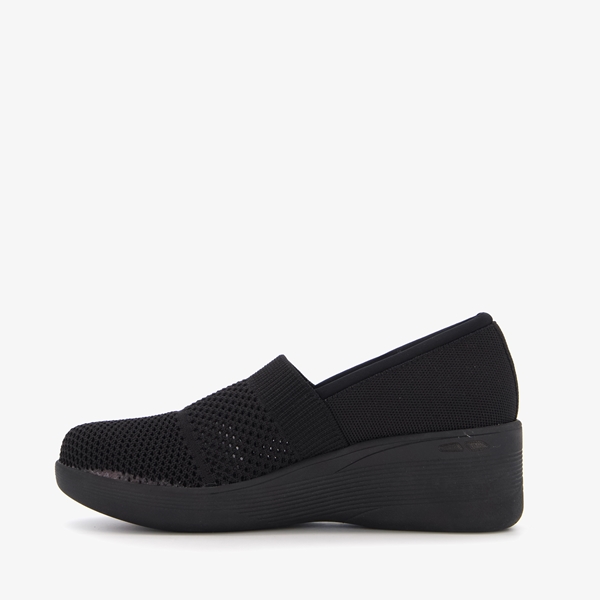 Skechers Pier Lite dames instappers zwart