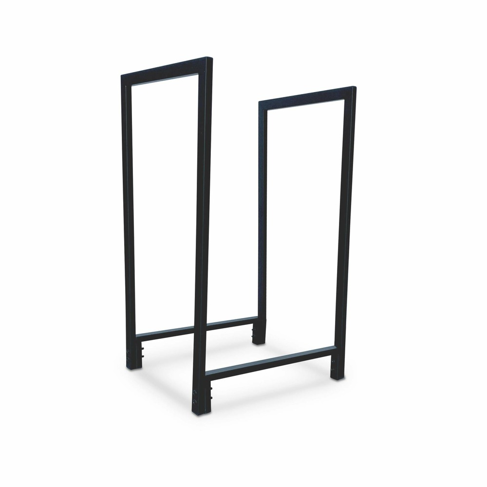 Porte buches. Extérieur/intérieur. Acier. Noir. 70cm. Range bûche intérieur. Accessoire pour brasero ou barbecue. Montage facile