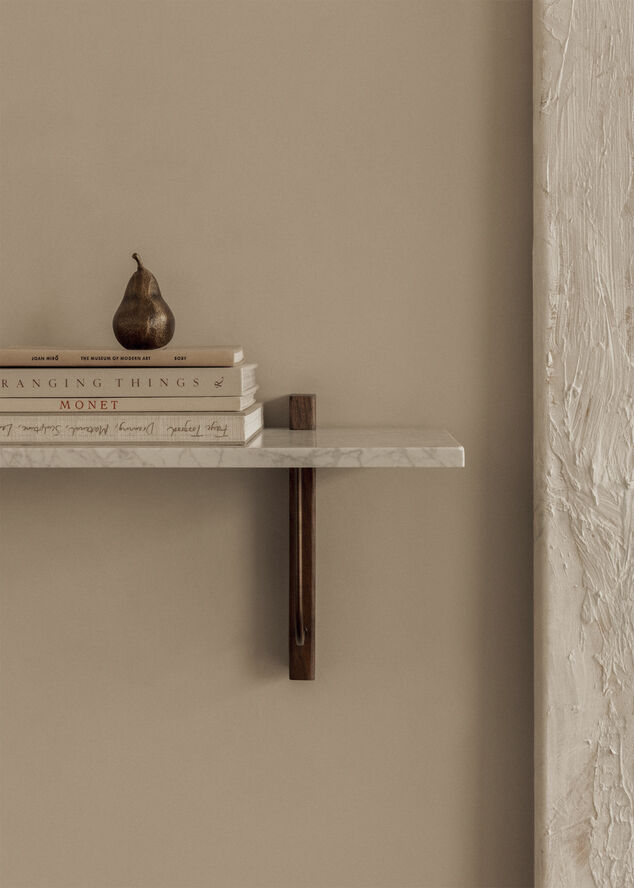 Audo Copenhagen Corbel Shelf, Long, Carrara