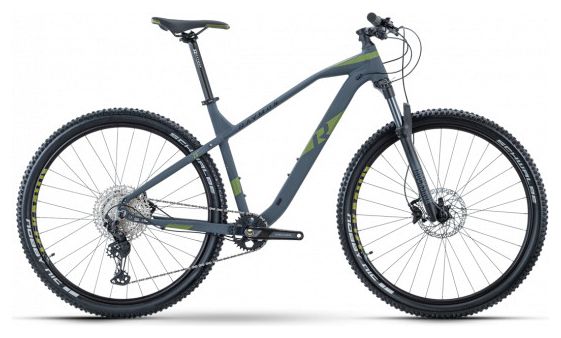VTT Semi-Rigide Raymon HardRay Nine 6.5 Shimano Deore XT 12V 29'' Gris Foncé / Vert