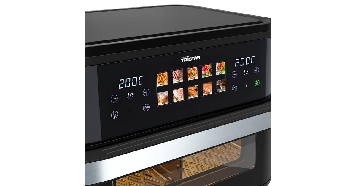 TristarFR-9078 Dualzone Flex Airfryer heteluchtfriteuse  (Zwart, 10 liter, 2800 Watt)