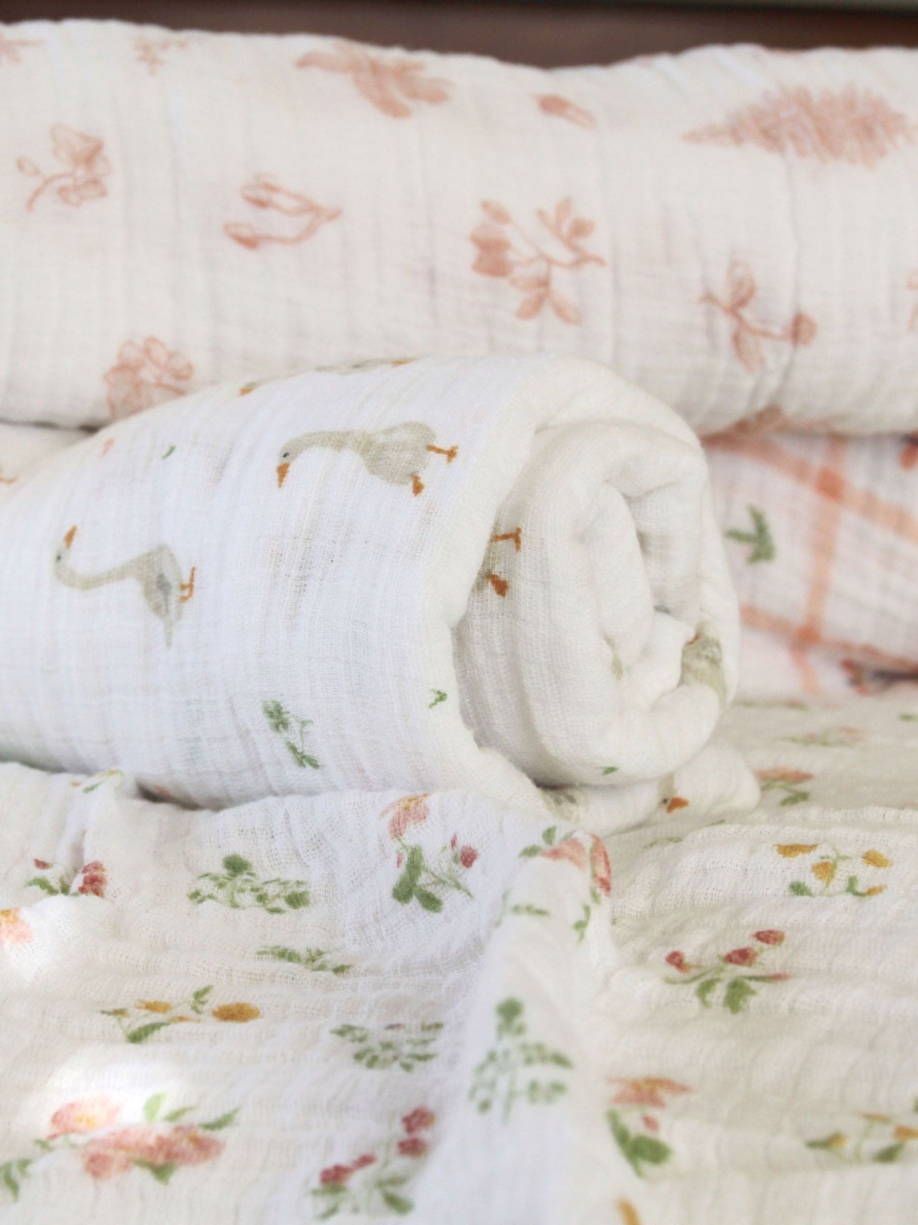 aden + anais Sentials 100% Cotton Blanket Country Floral Muslins 4 Pack