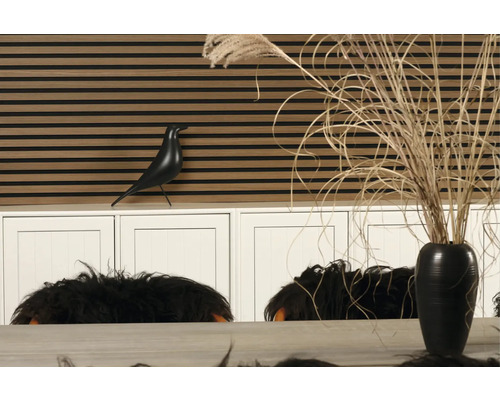 Nordic Acoustics akoestisch paneel, Amerikaans notenhout, 2400 x 605 x 22 mm
