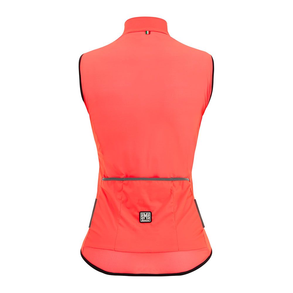 Santini NEBULA - Gilet Femme grenadine corail fluo