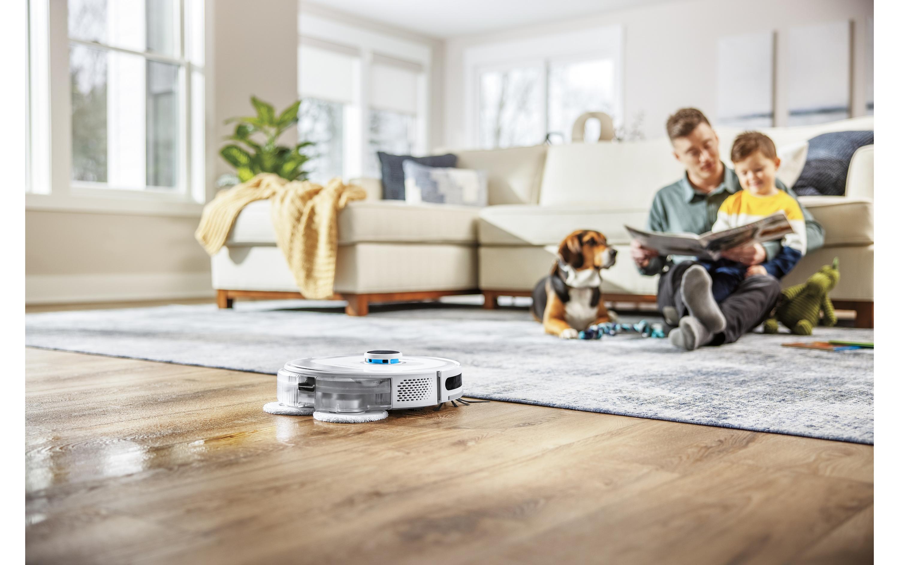 Saug- und Wischroboter Spinwave Robot R5, Schwarz/Weiss<br>Roboterstaubsauger für Saugen – und Wischen