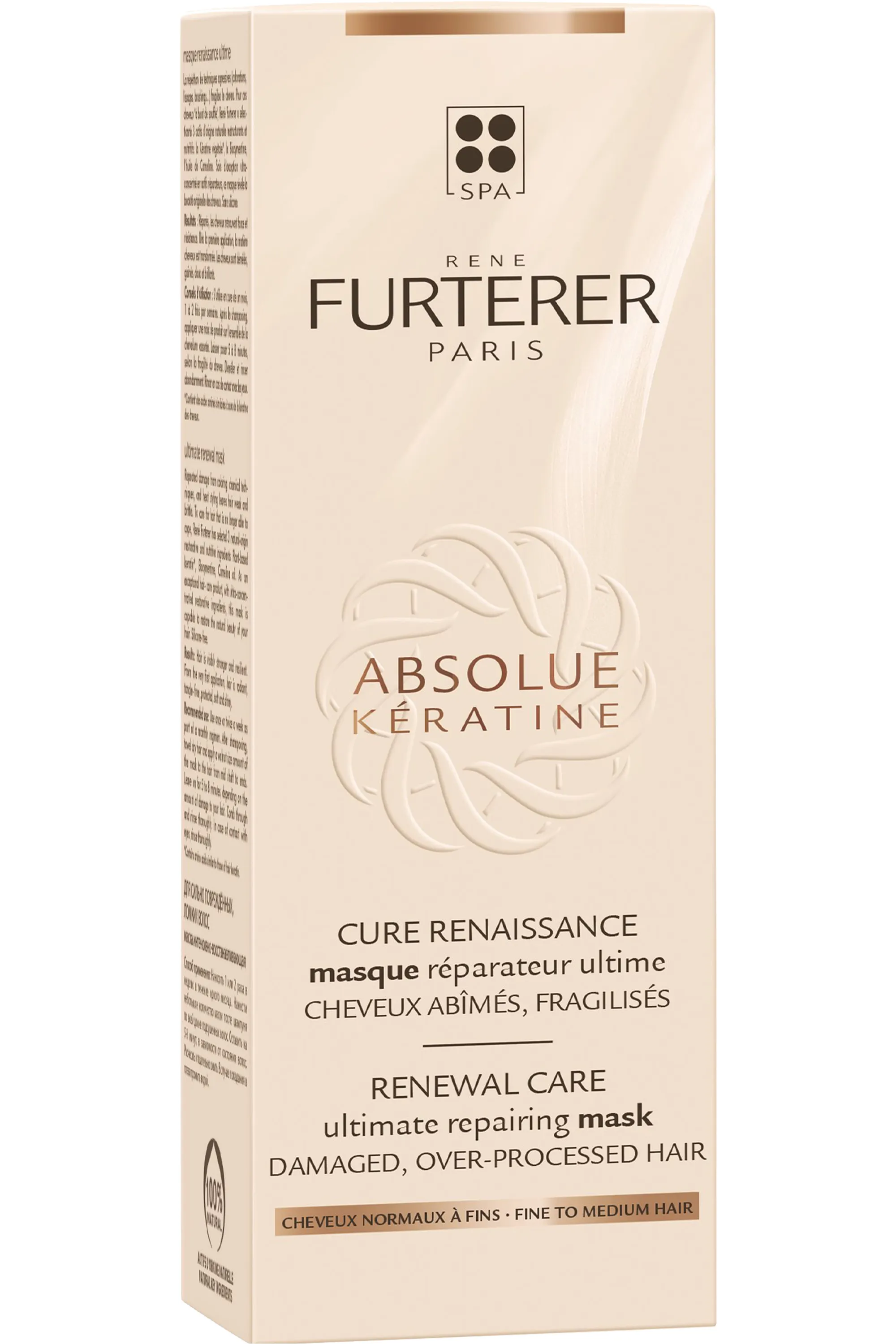 René Furterer Masque réparateur ultime pour cheveux normaux à fins Absolue Kératine-100 ml