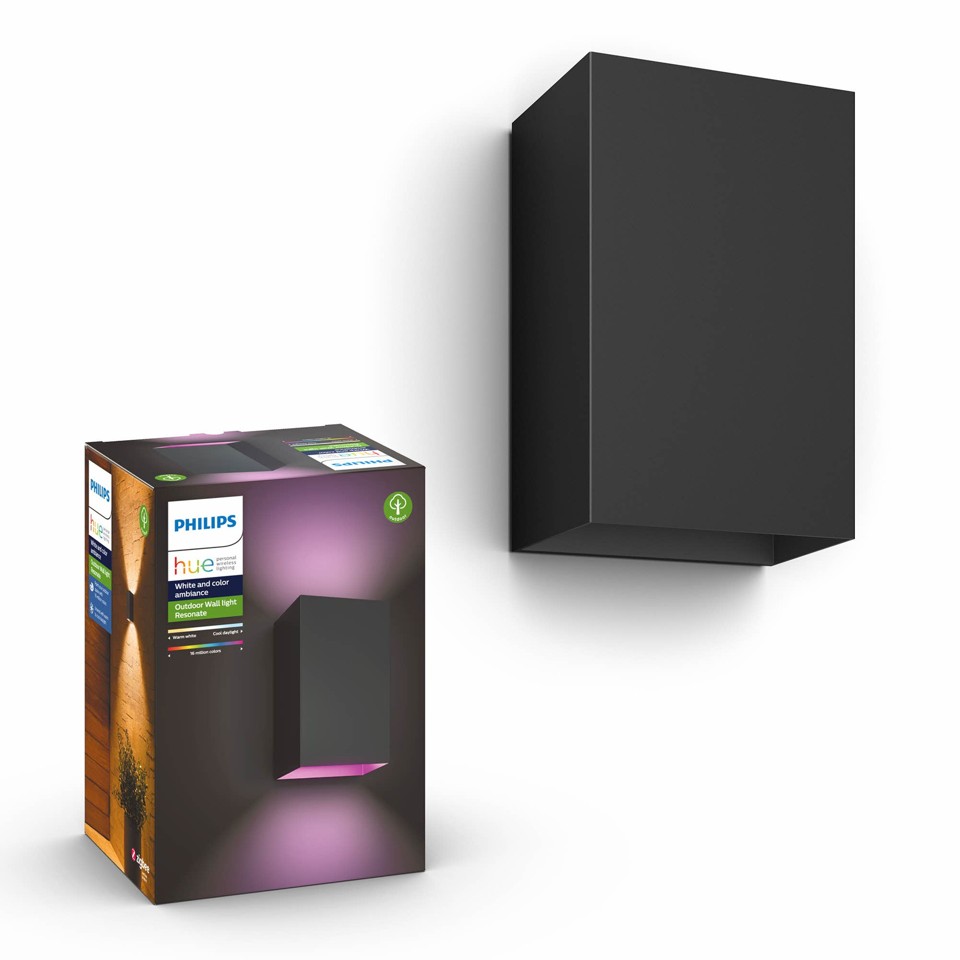 Philips Hue - 2x Resonate Udendørs Væglampe - White & Color Ambiance - Bundle