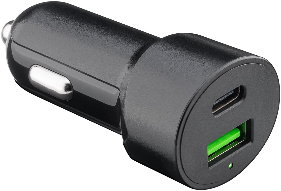 (48W) Dual USB C Auto KFZ Ladegerät Schnellladegerät für Zigarettenanzünder Power Delivery (39908) - Schwarz