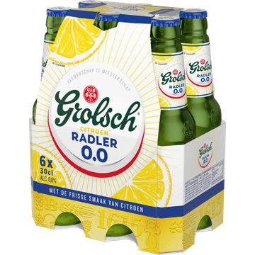 Grolsch - Citroen Radler - 0.0% Alcoholvrij - Fles - 6 x 300ML