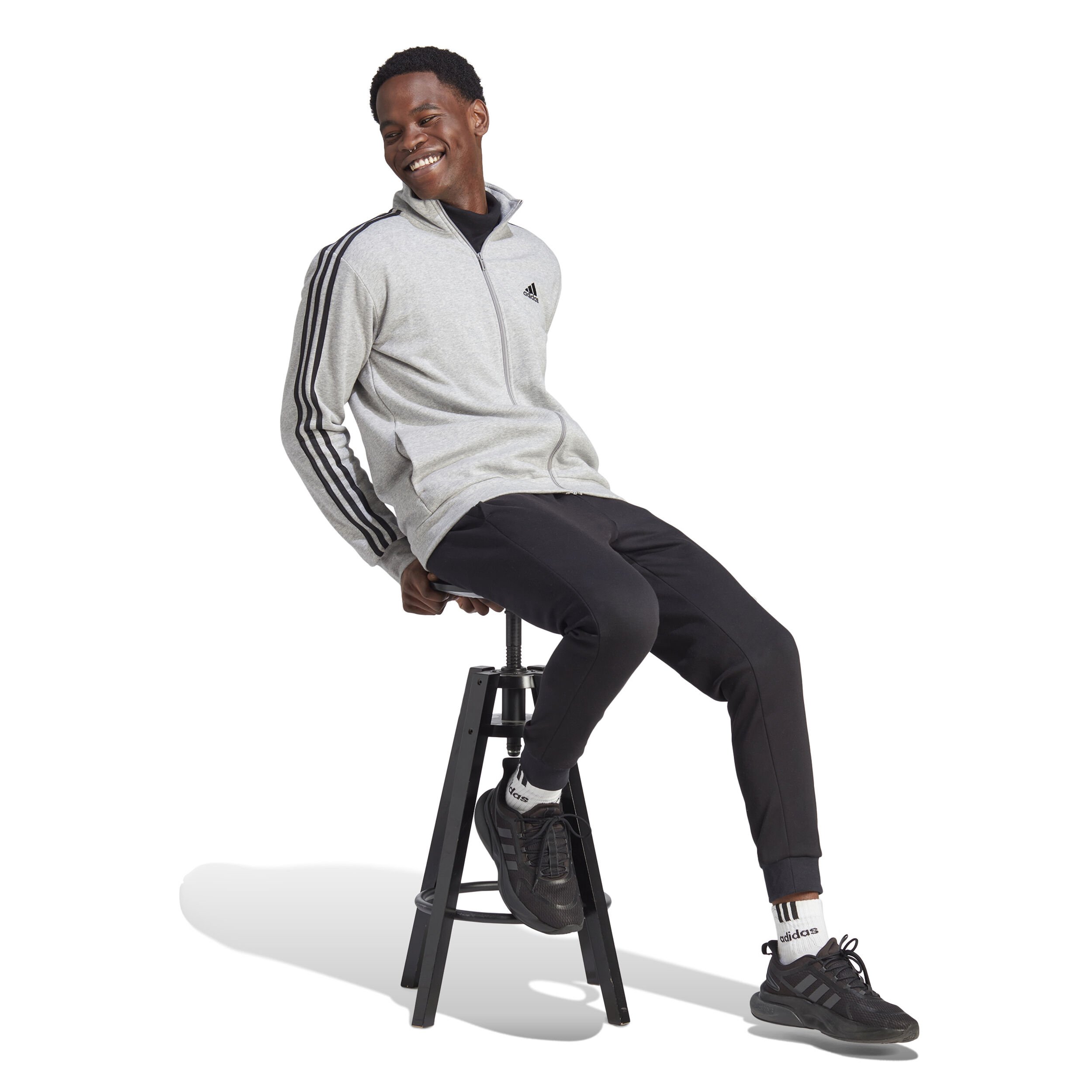 adidas 3Stripes Training Survêtement Hommes - Gris Clair , Noir