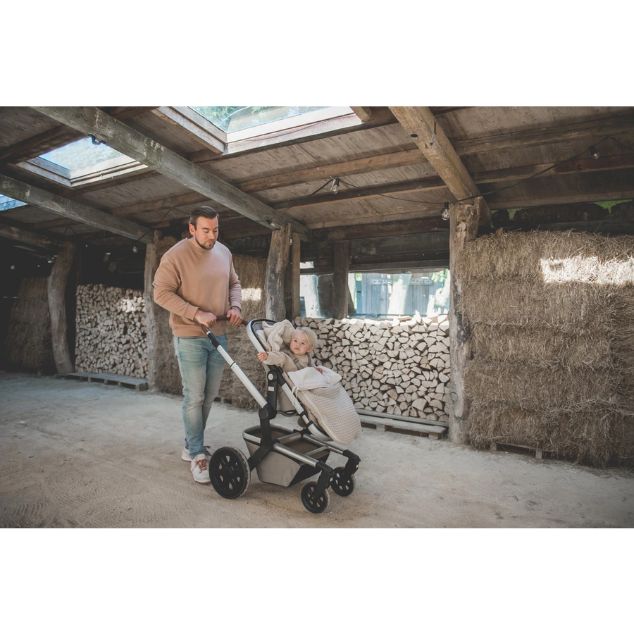 koeka Buggy Fußsack Plüsch Oslo SandKiesel