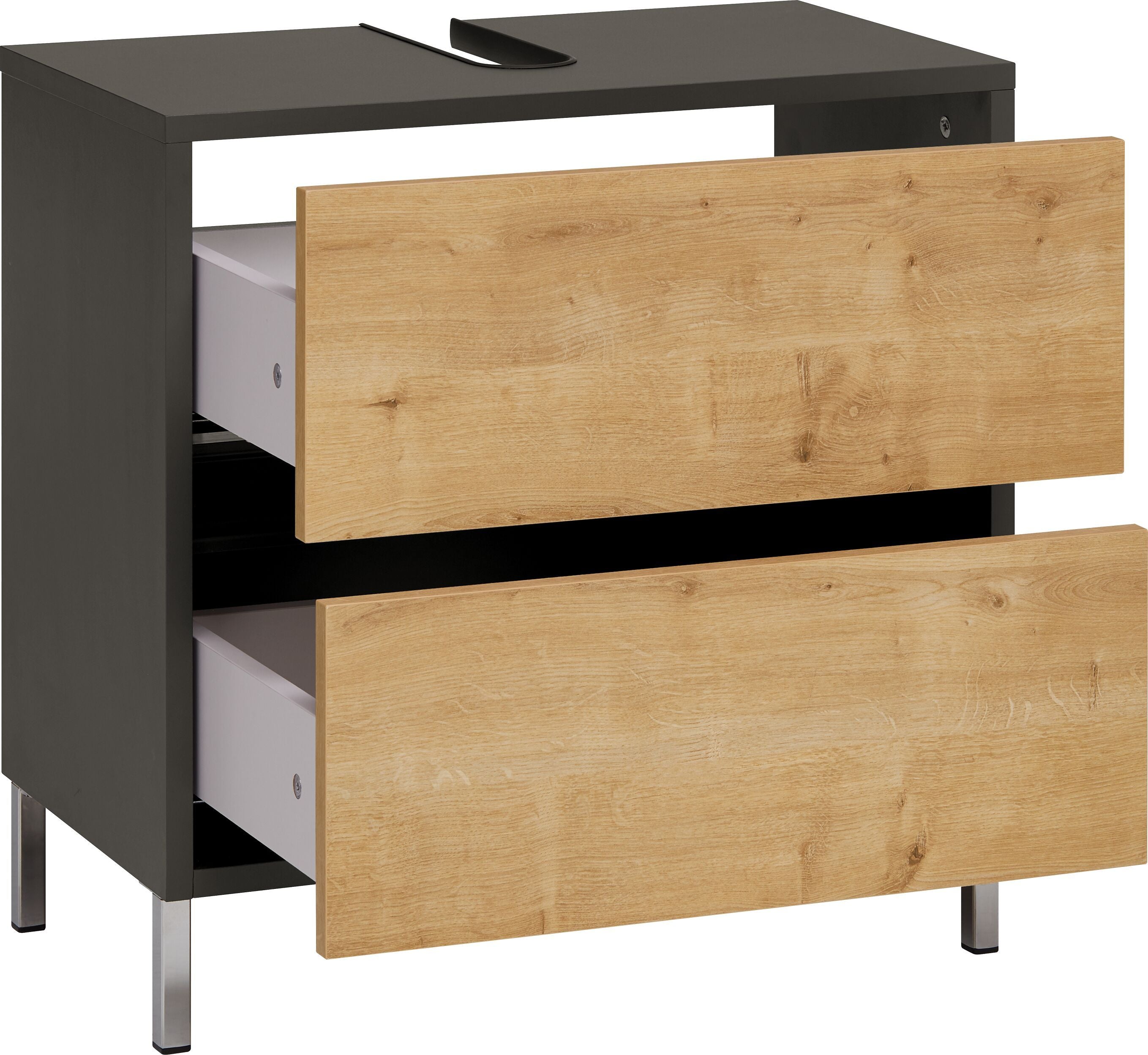 SIERRA Lavaboy - Anthrazit/Eiche / B: 60.0 cm x T: 35.0 cm x H: 60.0 cm