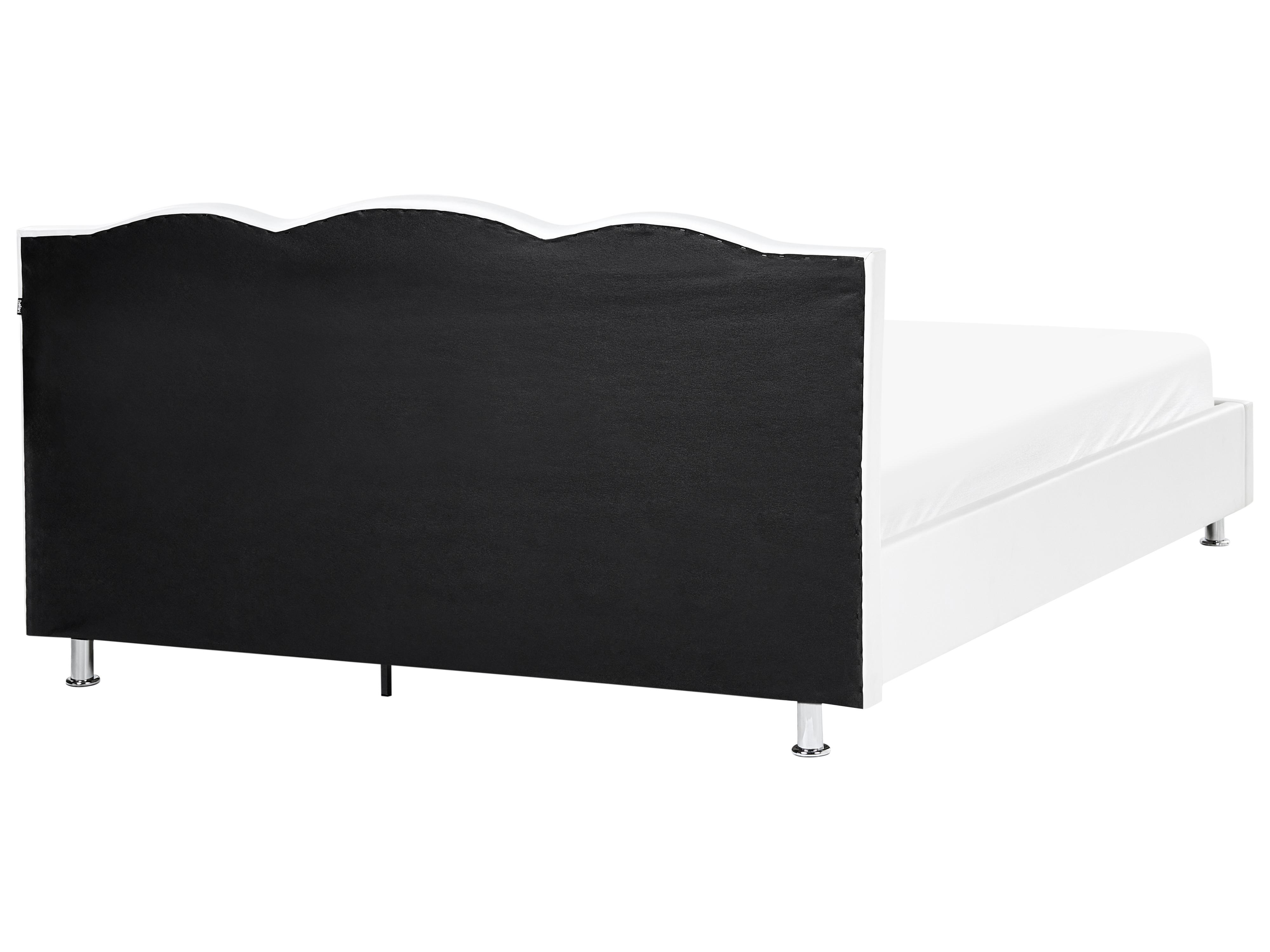 Bed met opbergruimte Kunstleer METZ 180 x 200 cm Wit