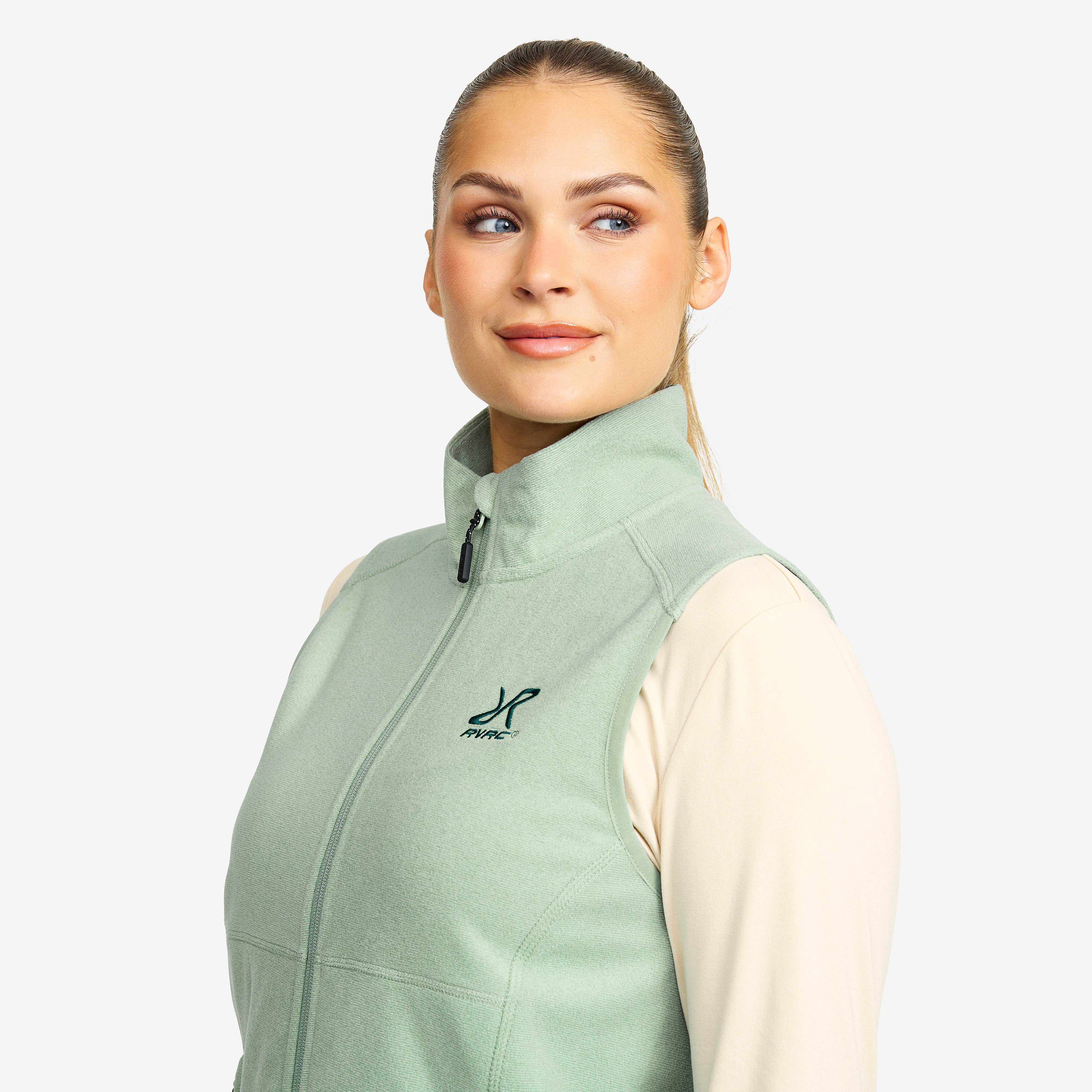 Essential Fleece Vest Dame Iceberg Green