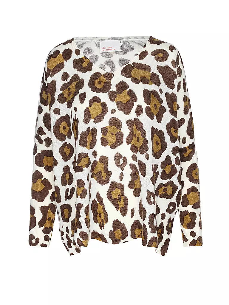 ABSOLUT Kaschmirpullover CAMILLE PRINT camel