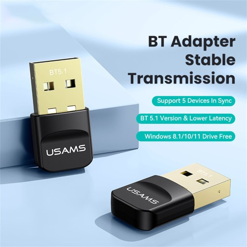 USB Dongle Bluetooth 5.1 Receiver Transmitter Wireless Konverter USB Adapter für Windows Systeme - Schwarz