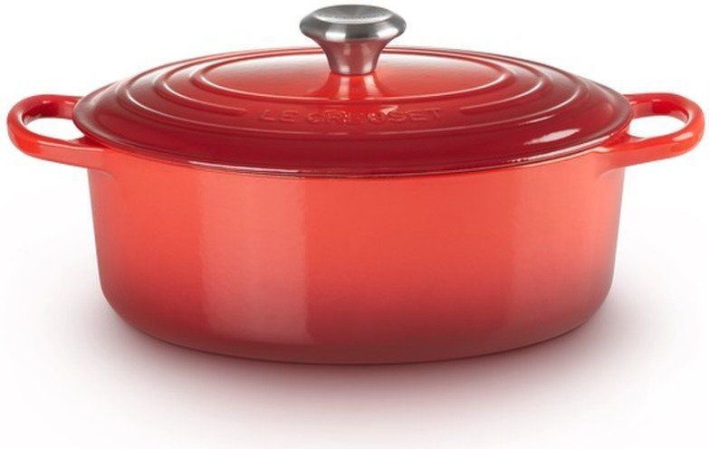 Le Creuset - Ovale Braadpan - Kersenrood - Geëmailleerd Gietijzer - 33cm 7,5l
