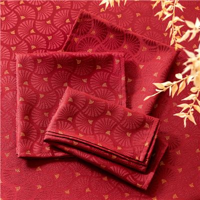 Nappe jacquard touches dorées